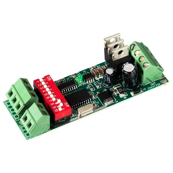 Фото товара Декодер DMX RA-302 DIP (12-24V, 72-144W) (Arlight, Бескорпусной)