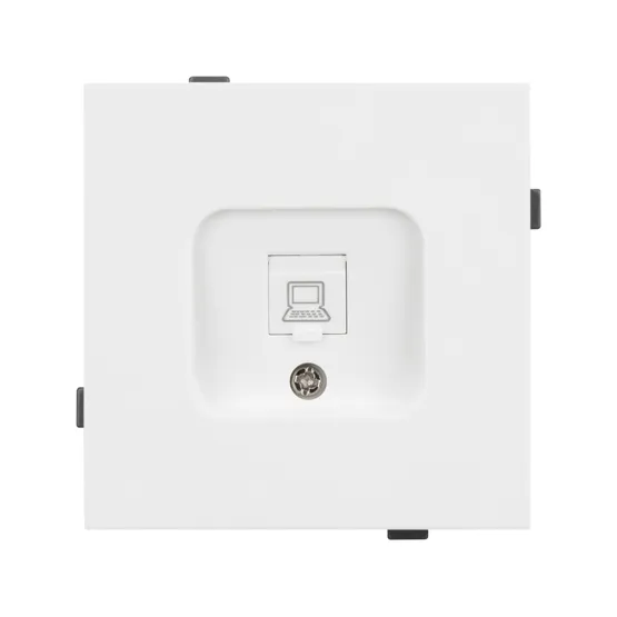 Фото #2 товара Механизм компьютерной розетки SCT-TENDO-MPC1-PL-WH (RJ-45, CAT6) (Arlight, Белый)