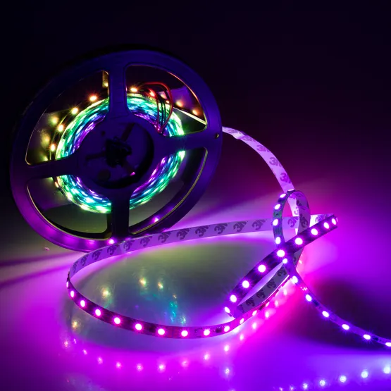 Фото #3 товара Светодиодная лента SPI-5000-5060-60 12V Cx3 RGB-Auto (10mm, 13.2W/m, IP20) (Arlight, Открытый, IP20)