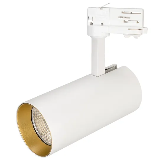 Фото #1 товара Светильник SP-POLO-TRACK-LEG-R85-15W White5000 (WH-GD, 40 deg) (Arlight, IP20 Металл, 3 года)