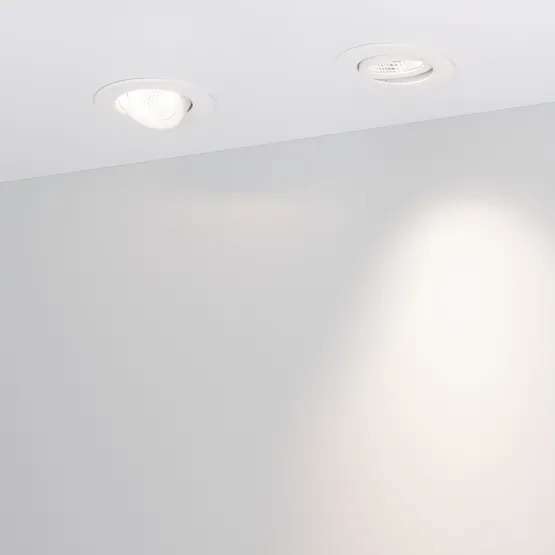Фото #2 товара Светильник LTD-POLAR-TURN-R90-7W Day4000 (WH, 36 deg, 230V) (Arlight, IP20 Пластик, 3 года)