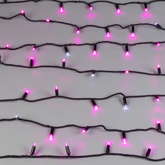 Фото #4 товара Светодиодная гирлянда ARD-STRING-CLASSIC-10000-BLACK-100LED-FLASH PINK (230V, 7W) (Ardecoled, IP65, 1 год)