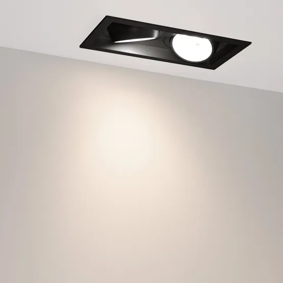 Фото #2 товара Светильник MS-VORTEX-BUILT-S250x140-2x30W Day4000 (BK-BK, 50 deg, 230V) (Arlight, IP20 Металл, 5 лет)