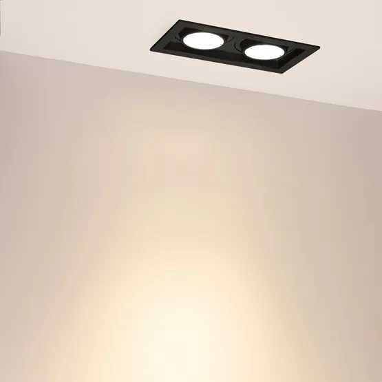 Фото #4 товара Светильник MS-VORTEX-BUILT-S210x117-2x20W Warm3000 (BK-BK, 40 deg, 230V) (Arlight, IP20 Металл, 5 лет)