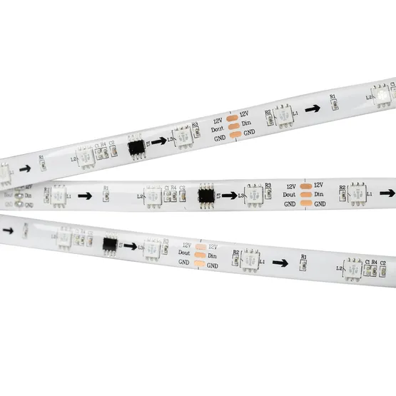 Фото #4 товара Светодиодная лента герметичная SPI-SE-B30-10mm 12V RGB-PX3 (7.2W/m, IP65, 5060, 5m) (Arlight, бегущий огонь)