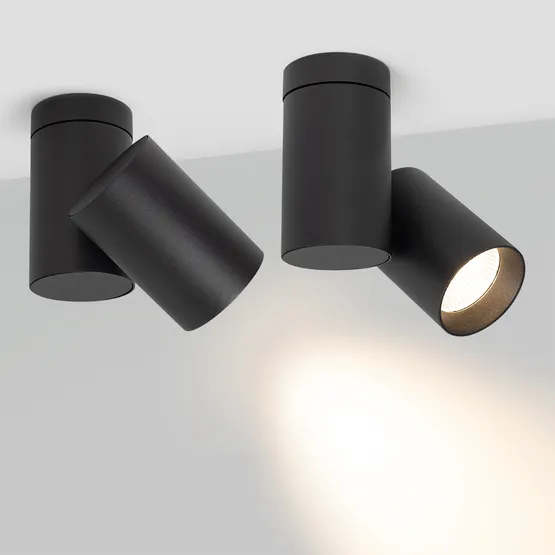 Фото #2 товара Светильник SP-POLO-SURFACE-TURN-R85-15W Warm3000 (BK-BK, 40 deg) (Arlight, IP20 Металл, 3 года)