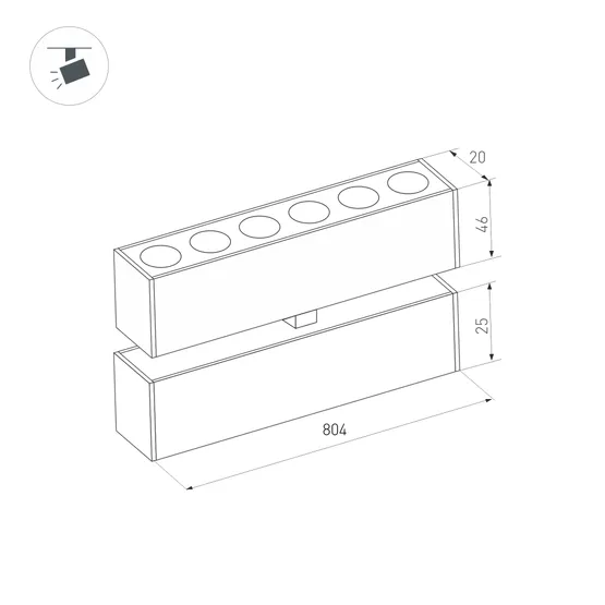 Фото #5 товара Светильник MAG-DOTS-FOLD-25-S800-24W Warm3000 (BK, 30 deg, 24V) (Arlight, IP20 Металл, 5 лет)