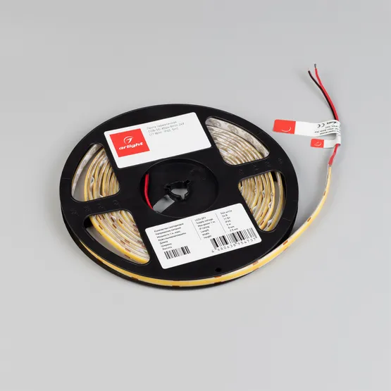 Фото #3 товара Светодиодная лента герметичная COB-SE-X544-8mm 24V Warm3000 (11 W/m, IP65, 5m) (Arlight, -)