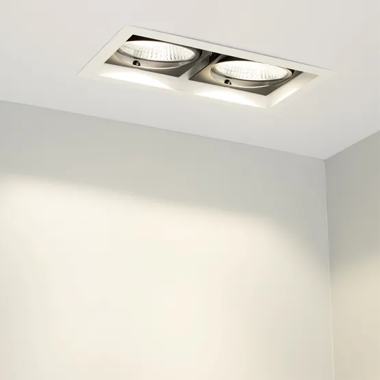 Фото #8 товара Светильник CL-KARDAN-S283x152-2x25W Warm3000 (WH-BK, 30 deg) (Arlight, IP20 Металл, 3 года)