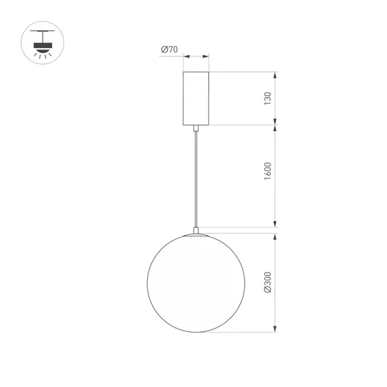 Фото #6 товара Светильник SP-SILKA-HANG-R300-7W Warm2700 (WH, 330 deg, 230V) (Arlight, IP20 Натуральный шелк, 3 года)