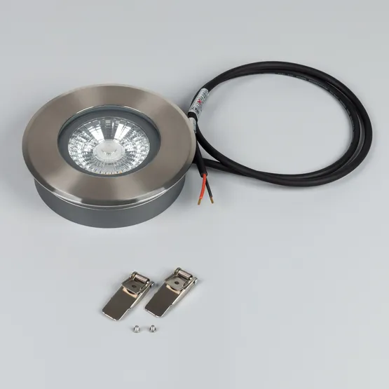 Фото #2 товара Светильник ART-GROUND-SLIM-R150-12W Warm3000 (SL, 35 deg, 24V) (Arlight, IP67 Металл, 3 года)