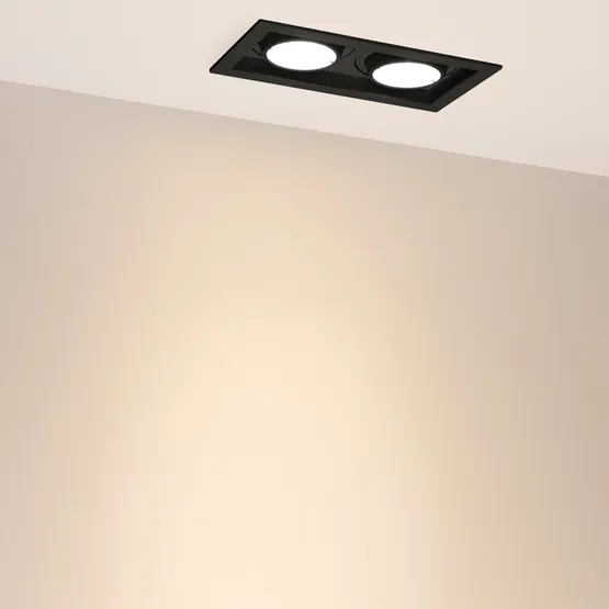 Фото #3 товара Светильник MS-VORTEX-BUILT-S210x117-2x20W Warm3000 (BK-BK, 20 deg, 230V) (Arlight, IP20 Металл, 5 лет)
