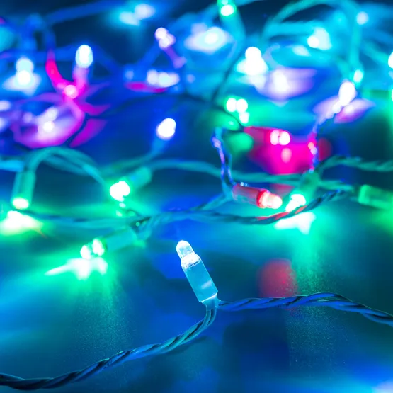 Фото #1 товара Светодиодная гирлянда ARD-STRING-CLASSIC-6000-WHITE-40LED-LIVE RGB-SPI (12V, 26W) (Ardecoled, IP65, 1 год)
