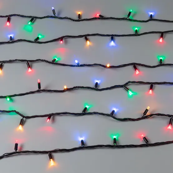Фото #2 товара Светодиодная гирлянда ARD-STRING-CLASSIC-10000-BLACK-100LED-LIVE RGB (230V, 7W) (Ardecoled, IP65, 1 год)