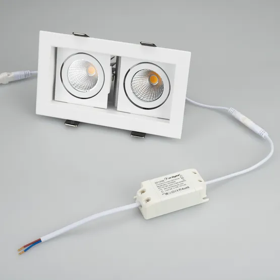 Фото #4 товара Светильник CL-KARDAN-S180x102-2x9W White (WH, 38 deg) (Arlight, IP20 Металл, 3 года)