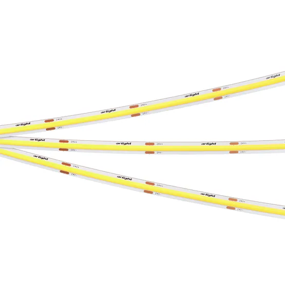 Фото #2 товара Светодиодная лента COB-X480-8mm 24V Yellow Volt (8 W/m, IP20, 5m) (Arlight, -)