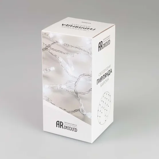 Фото #5 товара Светодиодная гирлянда ARD-EDGE-CLASSIC-2400x600-WHITE-88LED-MILK-STD White (230V, 6W) (Ardecoled, IP65, 1 год)