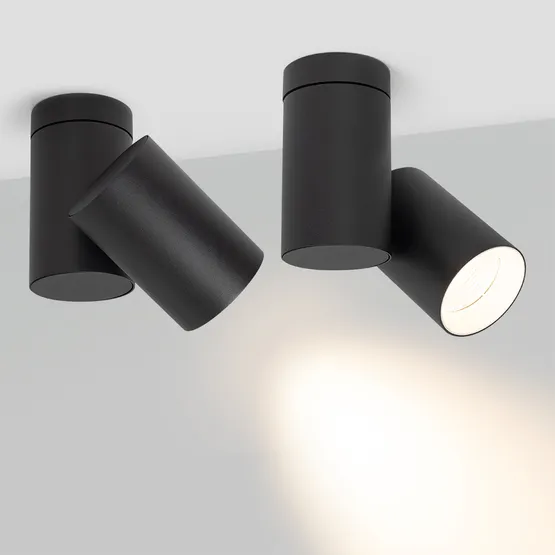 Фото #2 товара Светильник SP-POLO-SURFACE-TURN-R85-15W Warm3000 (BK-WH, 40 deg) (Arlight, IP20 Металл, 3 года)