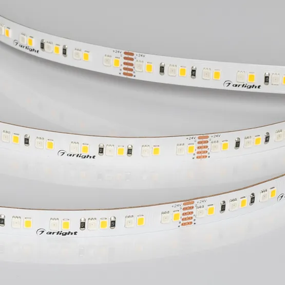 Фото #2 товара Светодиодная лента RT-A168-10mm 24V RGBW-Warm (20 W/m, IP20, 5m) (Arlight, высок.эфф.150 лм/Вт)
