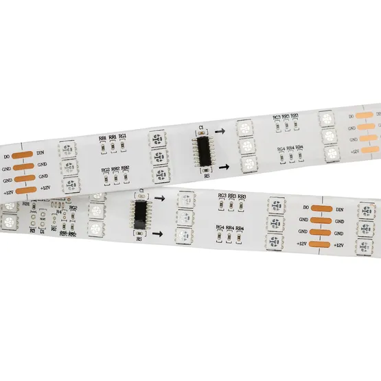 Фото #1 товара Светодиодная лента SPI-5000SE 12V RGB (5060, 480 LED x3,1812) (Arlight, Закрытый, IP65)