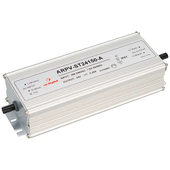 Фото товара Блок питания ARPV-ST24150-A (24V, 6.3A, 150W) (Arlight, IP67 Металл, 3 года)