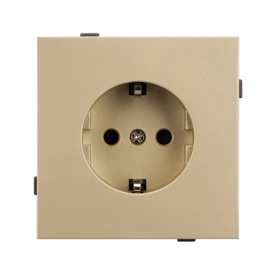 Фото #3 товара Механизм электрической розетки SCT-TENDO-MEU1-SFPL-GD (230V, 16A) (Arlight, Матовый песочный)