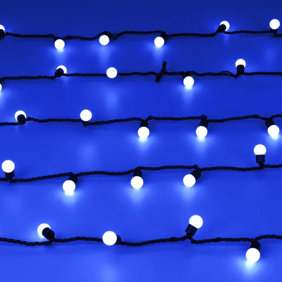 Фото #2 товара Светодиодная гирлянда ARD-BALL-CLASSIC-D17.5-10000-BLACK-100LED BLUE (230V, 7W) (Ardecoled, IP65)