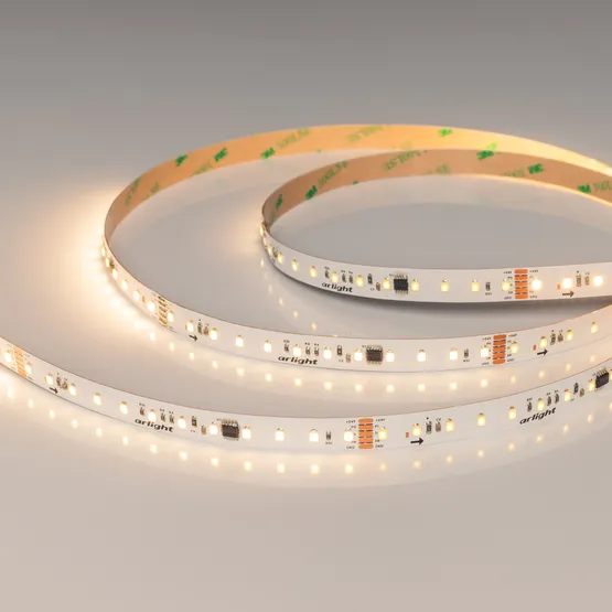 Фото #1 товара Светодиодная лента DMX-A96-12mm 24V Warm2700-PX12 (14 W/m, IP20, 5m) (Arlight, CRI>90)