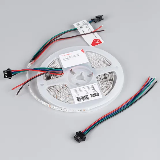 Фото #4 товара Светодиодная лента SPI-RZ-F60-6mm 12V RGB-PX1-BPT (7 W/m, IP20, 3535, 5m) (Arlight, -)