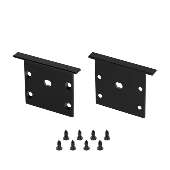 Фото товара Заглушка LINIA45-F-TRAY BLACK с отверстием (Arlight, Алюминий)