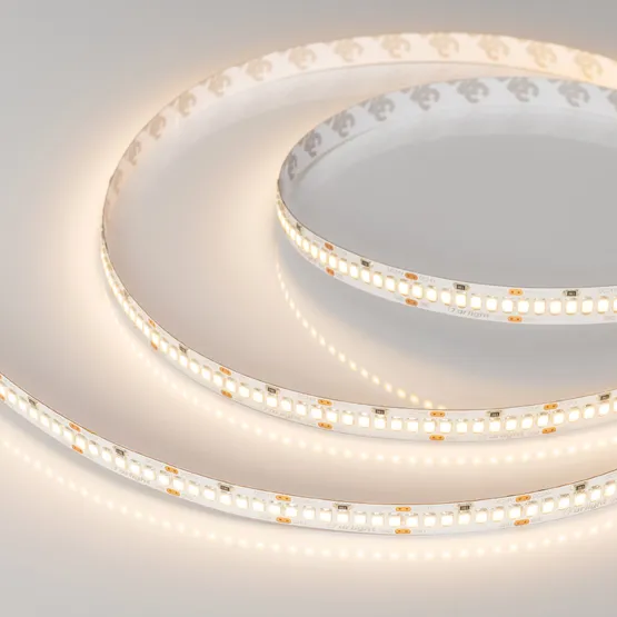 Фото #1 товара Светодиодная лента RT-A252-10mm 24V Warm2700 (11 W/m, IP20, 2835, 5m) (Arlight, Открытый)