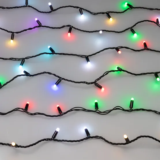 Фото #2 товара Светодиодная гирлянда ARD-STRING-CLASSIC-10000-BLACK-100LED-MILK-SYNC RGB (230V, 6.5W, RF ПДУ, 3000) (Ardecoled, IP65)