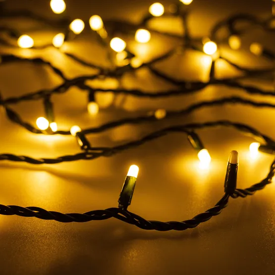 Фото #1 товара Светодиодная гирлянда ARD-STRING-PRO-1000-GREEN-100LED-MILK-PULSE Warm (230V, 7W) (Ardecoled, IP65, 2 года)
