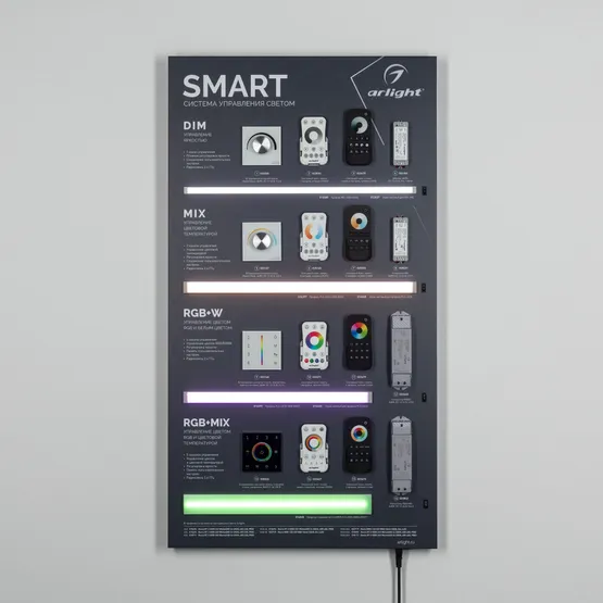 Фото #9 товара Стенд Системы Управления SMART 1100x600mm (DB 3мм, пленка, лого) (Arlight, -)