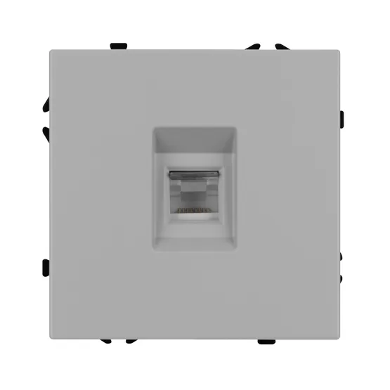 Фото #2 товара ARL NOBE Розетка компьютерная софт-тач никель SCT-MPC1-SFPL-IS (RJ-45, CAT6) (Arlight, -)