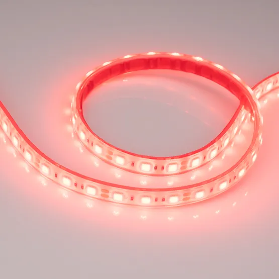 Фото #5 товара Светодиодная лента RTW 2-5000PGS 12V Red 2x (5060, 300 LED, LUX) (Arlight, 14.4 Вт/м, IP67)