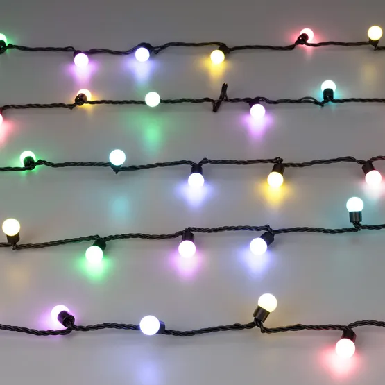 Фото #2 товара Светодиодная гирлянда ARD-BALL-CLASSIC-D17.5-20000-BLACK-200LED RGB (230V, 14W) (Ardecoled, IP65)