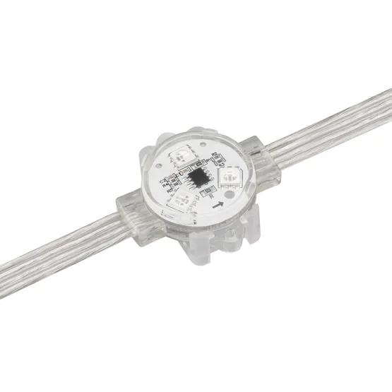 Фото #3 товара Модуль управляемый VISOR-SPI-5060-3-12V RGB 120deg (D30x16mm, 0.75W, IP68) (Arlight, Пластик, 3 года)