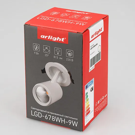 Фото #3 товара Светильник LGD-678WH-9W White 25deg (Arlight, IP20 Металл, 3 года)