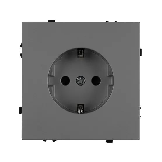 Фото #4 товара Механизм электрической розетки SCT-NOBE-MEU1-SFPL-GR (230V, 16A) (Arlight, Серый базальт)