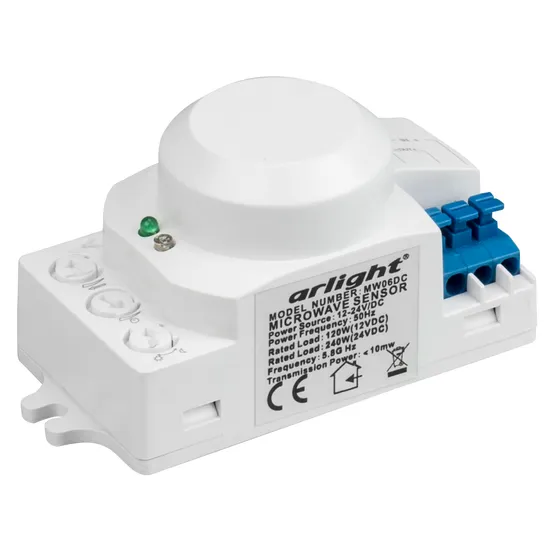Фото товара Датчик движения MW06DC (12-24V, 120-240W,угол 360° (Arlight, -)