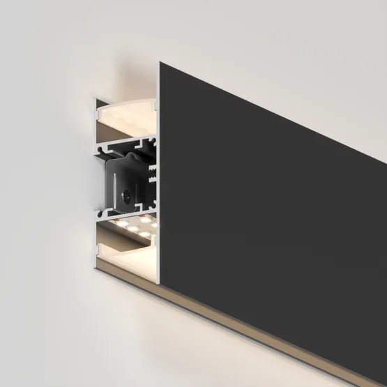 Фото #4 товара Профиль WALL-2575-DUAL-2000 ANOD BLACK (Arlight, Алюминий)
