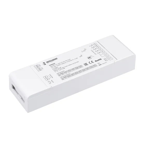 Фото товара INTELLIGENT ARLIGHT Диммер SMART-CC-205-72-SH-PD-SUF (12-48V, 5x350-1200mA, TUYA Wi-Fi, 2.4G) (IARL, Контроллер)