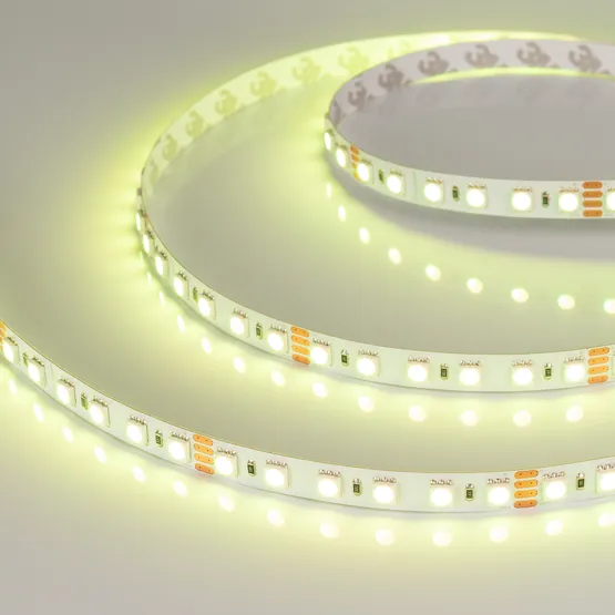 Фото #4 товара Светодиодная лента RT-B84-10mm 24V RGB (21 W/m, IP20, 5060, 5m) (Arlight, Открытый)