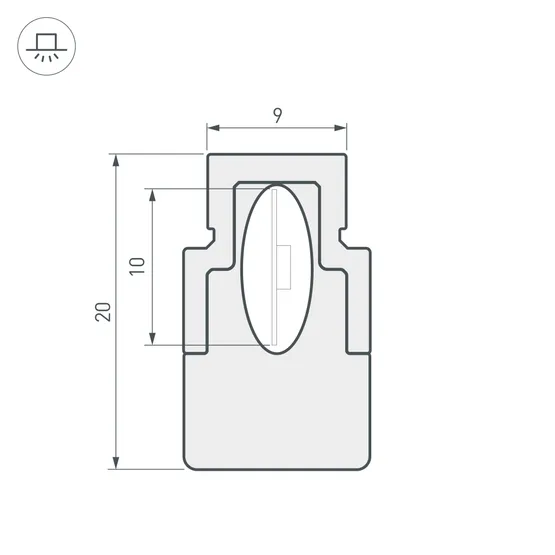 Фото #2 товара Профиль WPH-FLEX-STR-Н20-5000 White (Arlight, Пластик)