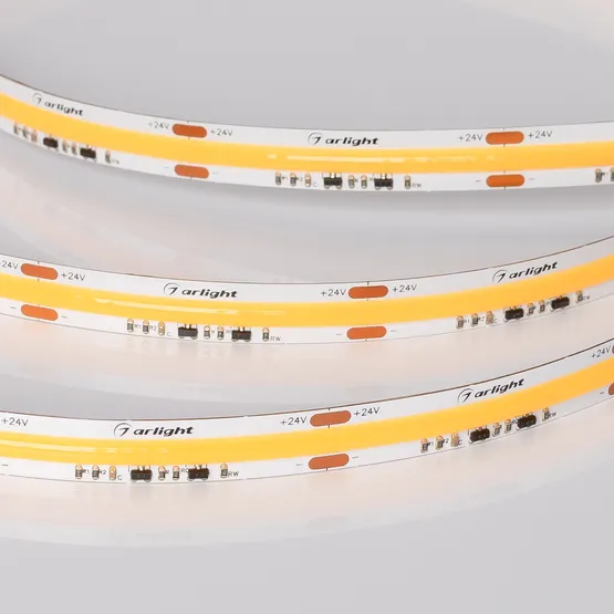 Фото #3 товара Светодиодная лента COB-X560-10mm 24V Dim-To-Warm (14 W/m, IP20, 5m) (Arlight, Dim-To-Warm)
