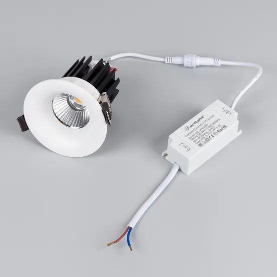 Фото #3 товара Светильник MS-FOGGY-BUILT-R86-10W Warm3000 (WH, 36 deg, 230V) (Arlight, IP54 Металл, 5 лет)