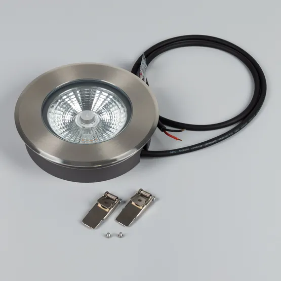Фото #3 товара Светильник ART-GROUND-SLIM-R160-15W Warm3000 (SL, 30 deg, 24V) (Arlight, IP67 Металл, 3 года)