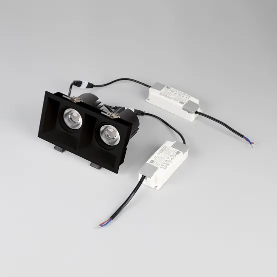 Фото #4 товара Светильник MS-FLOW-BUILT-S157x85-2x6W Day4000 (BK, 15 deg, 230V) (Arlight, IP20 Металл, 5 лет)