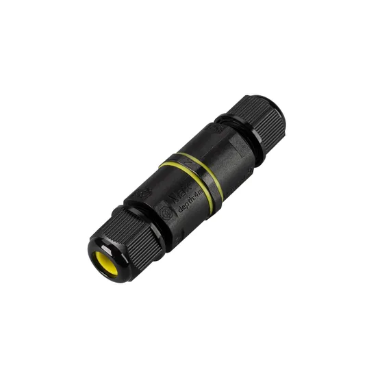 Фото #1 товара Коннектор прямой NEO-CON-I-3pin-BK (4-8mm, IP68) (Arlight, IP68 Пластик, 3 года)